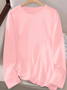 Damen Unifarben Langarm T-Shirts T-Shirt Rundhals Print Lässig Frühling/Herbst T-Shirt mit Grafik Oberteile