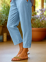Damen Unifarben Lang Hose Lässig Frühling/Herbst Hose