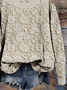 Damen Geblümt Print Frühling/Herbst Lässig Langarm Rundhals Strickpullover