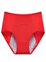 Unifarben Nahtverarbeitung Sport Menstruation Hose Besondere Sanitär Hose Übergröße Hohe Taille Bequem Menstruation Slips Höschen