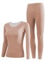 Damen Unifarben Zweiteiliges Set Täglich Langarm Lässig Frühling/Herbst Bluse mit Hose Matching Set