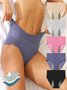 Unifarben Nahtverarbeitung Sport Menstruation Hose Besondere Sanitär Hose Übergröße Hohe Taille Bequem Menstruation Slips Höschen