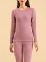 Damen Unifarben Zweiteiliges Set Täglich Langarm Lässig Frühling/Herbst Bluse mit Hose Matching Set