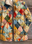 Damen Retro Print Winter Abstrakt Stehkragen Gepolstert Parka