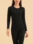 Damen Unifarben Zweiteiliges Set Täglich Langarm Lässig Frühling/Herbst Bluse mit Hose Matching Set