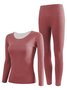 Damen Unifarben Zweiteiliges Set Täglich Langarm Lässig Frühling/Herbst Bluse mit Hose Matching Set