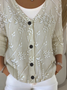 Damen Geblümt Langarm V-Ausschnitt Lässig Frühling/Herbst Strickjacke Oberbekleidung