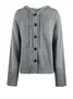 Damen Unifarben Frühling/Herbst Aufdecken Retro Nahtverarbeitung Leicht Strickjacke