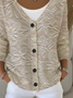 Damen Geblümt Langarm V-Ausschnitt Lässig Frühling/Herbst Strickjacke Oberbekleidung