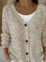 Damen Geblümt Langarm V-Ausschnitt Lässig Frühling/Herbst Strickjacke Oberbekleidung