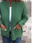 Damen Frühling/Herbst Oberbekleidung Retro Nahtverarbeitung Unifarben Langarm Stehkragen Jacke