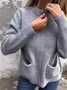 Damen Frühling/Herbst Oberbekleidung Retro Nahtverarbeitung Unifarben Langarm Stehkragen Jacke