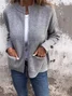 Damen Frühling/Herbst Oberbekleidung Retro Nahtverarbeitung Unifarben Langarm Stehkragen Jacke