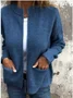 Damen Frühling/Herbst Oberbekleidung Retro Nahtverarbeitung Unifarben Langarm Stehkragen Jacke