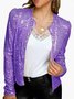Damen Frühling/Herbst Oberbekleidung Retro Nahtverarbeitung Unifarben Langarm Stehkragen Jacke