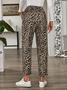 Damen Leopard Lang Hose Lässig Frühling/Herbst Hose