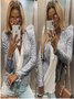 Damen Frühling/Herbst Oberbekleidung Retro Nahtverarbeitung Unifarben Langarm Stehkragen Jacke