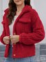Damen Frühling/Herbst Oberbekleidung Retro Nahtverarbeitung Unifarben Langarm Schalkragen Jacke