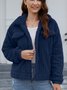 Damen Frühling/Herbst Oberbekleidung Retro Nahtverarbeitung Unifarben Langarm Schalkragen Jacke