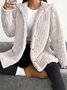 Damen Frühling/Herbst Oberbekleidung Lässig Unifarben Langarm Kapuze Jacke