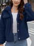 Damen Frühling/Herbst Oberbekleidung Retro Nahtverarbeitung Unifarben Langarm Schalkragen Jacke