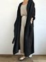 Damen Unifarben Frühling/Herbst Aufdecken Retro Nahtverarbeitung Leicht Strickjacke