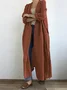 Damen Unifarben Frühling/Herbst Aufdecken Retro Nahtverarbeitung Leicht Strickjacke