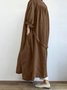 Damen Unifarben Frühling/Herbst Aufdecken Retro Nahtverarbeitung Leicht Strickjacke