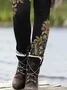 Damen Geblümt Lässig Alle Jahreszeiten Print Lang Leggings