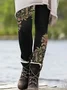 Damen Geblümt Lässig Alle Jahreszeiten Print Lang Leggings