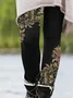 Damen Geblümt Lässig Alle Jahreszeiten Print Lang Leggings