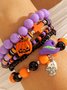 Halloween Lustig Schädel Reis Korn Armband Set Persönlichkeit Teufel Ösen Glasur die Fledermaus mehrschichtig Armband