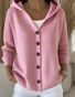 Damen Geblümt Langarm Kapuze Lässig Frühling/Herbst Strickjacke Oberbekleidung