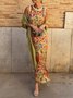 Damen Gestreift Print Zweiteiliges Set Täglich Langarm Retro Frühling/Herbst Mantel mit Rock Matching Set
