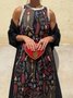 Damen Gestreift Print Zweiteiliges Set Täglich Langarm Retro Frühling/Herbst Mantel mit Rock Matching Set