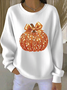 Damen Halloween Rundhals Lässig Frühling/Herbst Langarm Sweatshirt