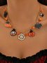 Neu Halloween Zubehör Nische Katze Geist Kürbis hochwertig Schmuck Schlüsselbein Kette Damen Pendant Licht Luxuriös Halskette