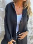 Damen Frühling/Herbst Oberbekleidung Retro Nahtverarbeitung Unifarben Langarm Stehkragen Jacke