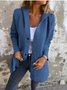 Damen Frühling/Herbst Oberbekleidung Retro Nahtverarbeitung Unifarben Langarm Stehkragen Jacke