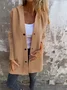 Damen Frühling/Herbst Oberbekleidung Retro Nahtverarbeitung Unifarben Langarm Stehkragen Jacke