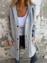 Damen Frühling/Herbst Oberbekleidung Retro Nahtverarbeitung Unifarben Langarm Stehkragen Jacke