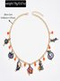 Neu Halloween Zubehör Nische Katze Geist Kürbis hochwertig Schmuck Schlüsselbein Kette Damen Pendant Licht Luxuriös Halskette