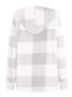 Damen Frühling/Herbst Oberbekleidung Retro Nahtverarbeitung Kariert Langarm Mit Kapuze Jacke