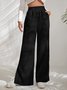 Damen Unifarben Lang Elastische Taille Hose Lässig Frühling/Herbst Hose