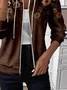Damen Frühling/Herbst Oberbekleidung Lässig Print Geblümt Langarm Kapuze Jacke