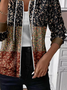 Damen Frühling/Herbst Oberbekleidung Lässig Print Geblümt Langarm Kapuze Jacke