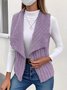 Unifarben Lässig Regelmäßige Passform Neu Herbst und Winter Fashion Lässig Einfach Ärmellos Vielseitig Jacke Tanktop