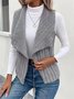 Unifarben Lässig Regelmäßige Passform Neu Herbst und Winter Fashion Lässig Einfach Ärmellos Vielseitig Jacke Tanktop