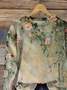 Damen Geblümt Rundhals Print Lässig Frühling/Herbst Langarm Sweatshirt