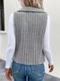 Unifarben Lässig Regelmäßige Passform Neu Herbst und Winter Fashion Lässig Einfach Ärmellos Vielseitig Jacke Tanktop